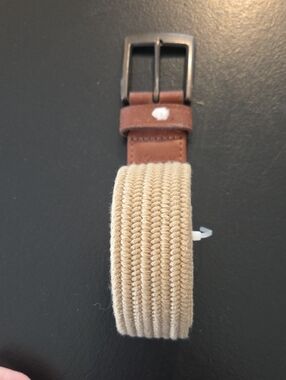 Columbia Men's Belt in Tan with Brown Leather Trim XL (42-44)